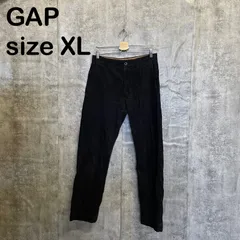 【T-1806】GAP ギャップ CLASSIC FIT XL コーデュロイパンツ ブラック 黒 ストレート アメカジ USA古着 カジュアル ワイド コットンのサムネイル