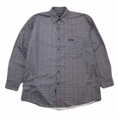 Karl Kani カールカナイ 長袖シャツ メンズ L ネイビー ポリエステル100％ 総柄 B系 ヒップホップ ストリート 90s ゆったりのサムネイル