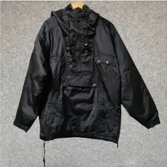 COLEMAN コールマン 90s アノラックパーカー 中綿 ナイロンジャケット マウンテンパーカー ハーフジップ フーディー ブラック 黒 バーガンディ 裏地付き マカオ製 アウトドア ストリート メンズ 古着 Mサイズのサムネイル