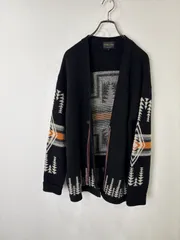 R00356 PENDLETON｜ペンドルトン｜カーディガン｜ニットカーディガン｜ネイティブ柄｜オルテガ柄｜コットン｜ナイロン｜マルチカラー｜MULTI｜メンズ｜L相当｜アメカジ｜アウトドア｜ネイティブ｜ストリート｜Y2K｜90S｜古着｜USA古着｜のサムネイル
