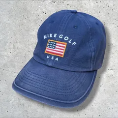 90s NIKE GOLF USA 星条旗 ロゴ刺繍 キャップ 台湾製 ネイビー ヴィンテージ ゴルフのサムネイル