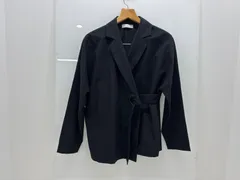 (0727s8) antiqua patterntorso 長袖 ジャケット アウター レディース トップス 羽織りリングベルト ゆったり オーバーサイズ アンティカ パターントルソ ブラック フリーサイズ レーヨン混のサムネイル