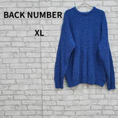 BACK NUMBER ブルーニットセーター XL 古着のサムネイル