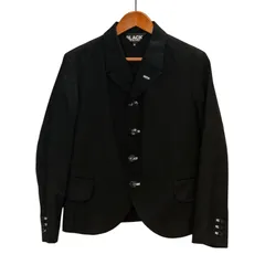 BLACK COMME des GARÇONS（ブラック コム デ ギャルソン）　AD2017 ウール 4ボタン テーラードジャケット ブラック Sサイズ 1T-J030のサムネイル