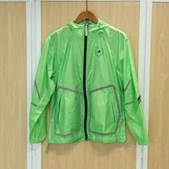 adidas by Stella McCartney（アディダス バイ ステラマッカートニー）　TRUEPACE リフレクティブ ウインドブレーカー ナイロンジャケット パーカー ネオングリーン レディース Sサイズ HR2213のサムネイル