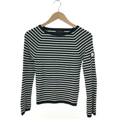 INGEBORG インゲボルグ 長袖ニット  ボーダー/リブニット A2251KP0209/25AW  ナイロン混 ブラック/ホワイト レディース / 240001214890のサムネイル