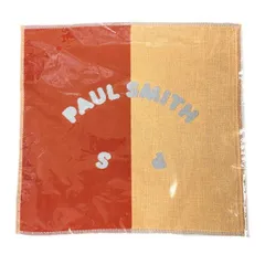 未使用 ポールスミス ハンカチ ガーゼハンカチ ロゴ 綿100％　ガーゼ コットン　オレンジ Paul Smith メンズ レディース のサムネイル