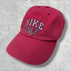 00s NIKE GOLF ロゴ刺繍 キャップ レッド スウッシュ 6パネル ベースボールキャップ ゴルフ ヴィンテージのサムネイル