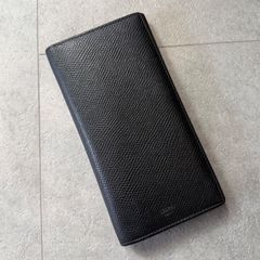 【美品】CELINE セリーヌ　長財布　ブラック　キャビアスキン　レザー 美品】CELINE セリーヌ 長財布 ブラック キャビアスキン レザー - メルカリ