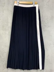 iCB アイシービー 日本製 プリーツ 配色 バイカラーインナー付き ロング スカート size9/黒 ■■ レディースのサムネイル