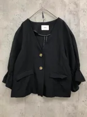 MURUA ムルーア ドライタッチノーカラー ジャケット sizeF/黒 ■◆ レディースのサムネイル