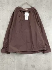 新品 SHOO・LA・RUE シューラルー ノーカラー ジップアップ ブルゾン ジャケット sizeL/ブラウン ■■ レディースのサムネイル