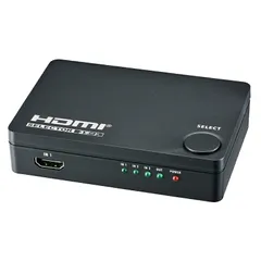 【新品】オーム電機 HDMI 切替器 セレクター 出力 1ポート 入力 3ポート （前面 1ポート 背面 2ポート） セレクトボタン Micro USB 電源対応 ブラック 黒｜AV-S03S-K 05-0576 のサムネイル