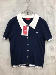 新品 Rirandture リランドチュール POLO BCSコラボ ポロカラーケーブルニット カーディガン size2/ネイビー ■◆◎レディースのサムネイル
