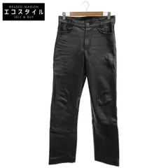 VANSON　バンソン　ブラック レザー パンツ　31のサムネイル