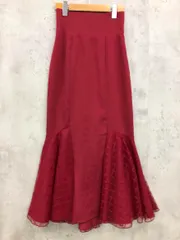 VIOLETTA ヴィオレッタ チェック柄ハイウエストマーメイド スカート sizeS/赤 ■■ レディースのサムネイル