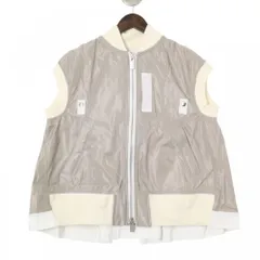 サカイ ベスト レディース 服 アパレル Sacai グレージュ アイボリー シルバー金具 ナイロン    春 秋 美品【中古品】のサムネイル