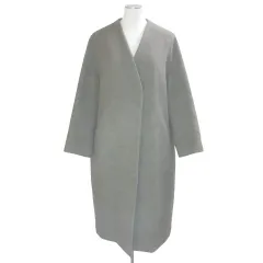 イエナ IENA 20AW MANTECO生地 ノーカラーコート ロング ウール 36 S相当 グレージュ 20020900515030 /Xのサムネイル