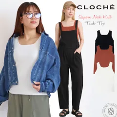 クロッシェ CLOCHE スクエアネック ニットタンクトップ （ 652-85508 ） トップス 2way 着回し 万能 キャミソール インナーのサムネイル