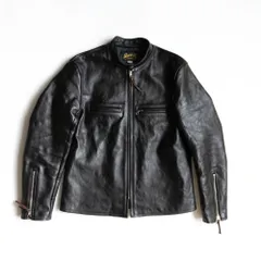 【ビッグサイズ44/美品】THE REAL McCOY'S BUCO【J-100 RIDERS JACKET】ホースハイド レザー ライダースジャケット ブラック マッコイ 26070534のサムネイル