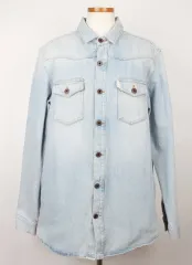 オフホワイト デニム シャツ XL(110)のサムネイル