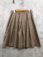 Whim Gazette ウィムガゼット スエードライク タックフレア スカート size38/グレージュ ■◇ レディースのサムネイル