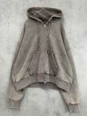 JEANASIS ジーナシス JS064754MW ダブルジップ ヴィンテージ加工 ジップアップ パーカー sizeM/グレージュ ■■ レディースのサムネイル