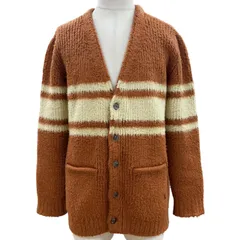 極美品▼CELINE セリーヌ 24AW 2A70O118O トリオンフ刺繍 Vネック ニット ブラッシュドコットン カーディガン オレンジ XS 正規品 メンズのサムネイル