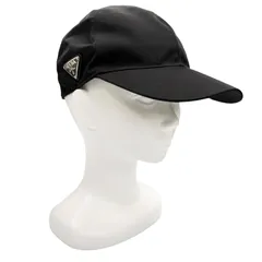 美品▼PRADA プラダ 2022年製 1HC274 Re-Nylon トライアングルロゴ 三角プレート 帽子 キャップ ブラック XL イタリア製 正規品 メンズのサムネイル