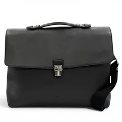 極美品▼DOLCE&GABBANA ドルチェ＆ガッバーナ BM1826 レザー 緩衝材入りポケット 2WAY ビジネスバッグ ブリーフケース ブラック 保存袋付のサムネイル