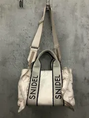 snidel スナイデル 2way ショルダー ナイロン フラッフィーフリルロゴ バッグ アイボリー ■■ レディースのサムネイル