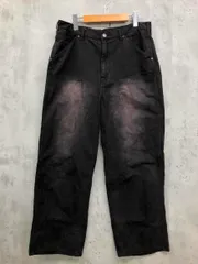 ADAM ET ROPE' アダムエロペ フェード ダック ダブルニー ワイドストレート パンツ sizeL/ブラック ■■ メンズのサムネイル