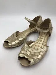 tsumori chisato WALK ツモリチサト ウォーク ドット スカラップデザイン アンクルストラップ サンダル size25.5cm/ゴールド ■◆ レディースのサムネイル
