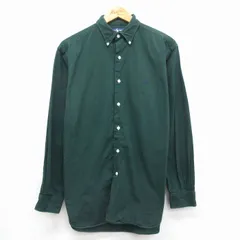 L/古着 ラルフローレン 長袖 ブランド シャツ メンズ 90年代 90s ワンポイントロゴ MCMEEL コットン ボタンダウン グリーン チェック 26jul14のサムネイル