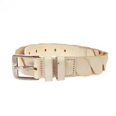 GIORGIO ARMANI ジョルジオアルマーニ ベルト 表記サイズ:42 イタリア製/ロゴ刻印/レザー/    ベージュ レディース / 240001210235のサムネイル