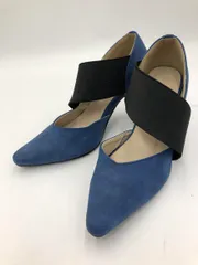 antiqua アンティカ ヒール ポインテッドトゥ ゴア パンプス sizeS/ブルー ■■ レディースのサムネイル