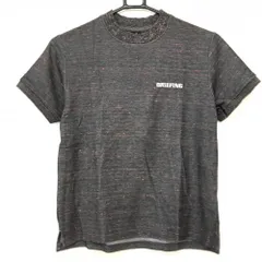 【超美品】ブリーフィング×モクティ Tシャツ ダークブラウン×オレンジ 木調 ネップ  レディース S ゴルフウェア BRIEFINGのサムネイル