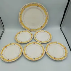 Noritake プレート 皿 6枚セット  花柄 黄色 Y7906 9438のサムネイル