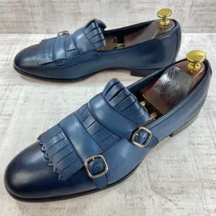 SANTONI サントーニ 13663 ダブルモンクストラップ ビジネスシューズ 43 27.0cm メンズ ネイビーのサムネイル