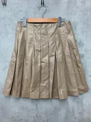 Lois CRAYON ロイスクレヨン 日本製 光沢 プリーツ スカート sizeM/ゴールド系 ■■ レディースのサムネイル