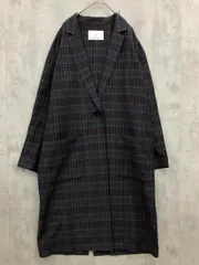 INED イネド 日本製 チェック ロング 麻リネン テーラード ジャケット size9/マルチカラー ■■ レディースのサムネイル