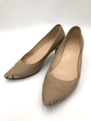piche ABAHOUSE ピシェアバハウス パイソン柄 ポインテッドトゥ パンプス size36/ベージュ ■■ レディースのサムネイル