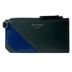 JIMMY CHOO ジミーチュウ フラグメントケース カードケース パスケース 名刺入れ レザー カーキ ネイビー 高級感 上品 本革 レザー コンパクト 収納力 ビジネス メンズ レディース ギフトのサムネイル