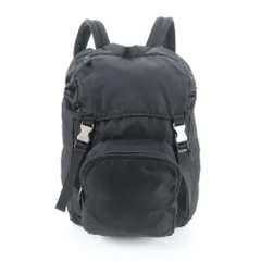 美品 プラダ テスート ナイロン トライアングルロゴ レザー リュックサック バックパック バッグ 黒 A4 メンズ WWM ED4-2【中古】のサムネイル