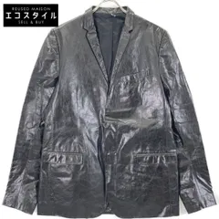Dior HOMME　ディオールオム　10AW ブラック クリスヴァンアッシュ期 ジェニュインレザー ジャケット　52のサムネイル