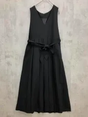 nano universe ナノユニバース ノースリーブ Vネック プリーツジャンパー スカート sizeM/黒 ■■ レディースのサムネイル