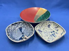 【未使用】有田焼  陶祥窯  陶器 染付 皿 3種セット 一閑人  和食器 【B2/0727-2】のサムネイル