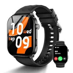 【完全防水・GPS内蔵】Powerun P1スマートウォッチ 1ATM防水 1.5時間充電 iPhone/アンドロイド対応 24時間睡眠管理 Smart Watch 腕時計 Bluetooth5.3通話 Line&メッセージ通知 100+運動モード DIY★mのサムネイル