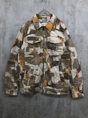 GUESS ゲス M3GL13WFAZ0 ミリタリー ジップアップ ハリントン ジャケット sizeS/ベージュ ■■ メンズのサムネイル
