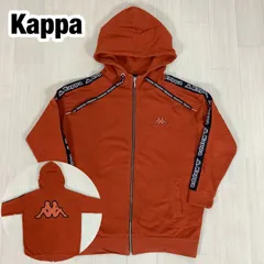 【良好】Kappa × CECIL McBEE カッパ セシルマクビー コラボ バックプリント ジップアップパーカー サイズM オレンジ サイドライン ロゴテープ 着丈6.9.5cm 肩幅58.5cm 身幅(脇下)58.5cm 袖丈45.5cm【古着】のサムネイル